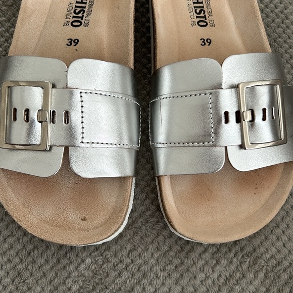 Mephisto silver leather Mabel sandals, size 39 (US 8.5) - Picture 7 of 9